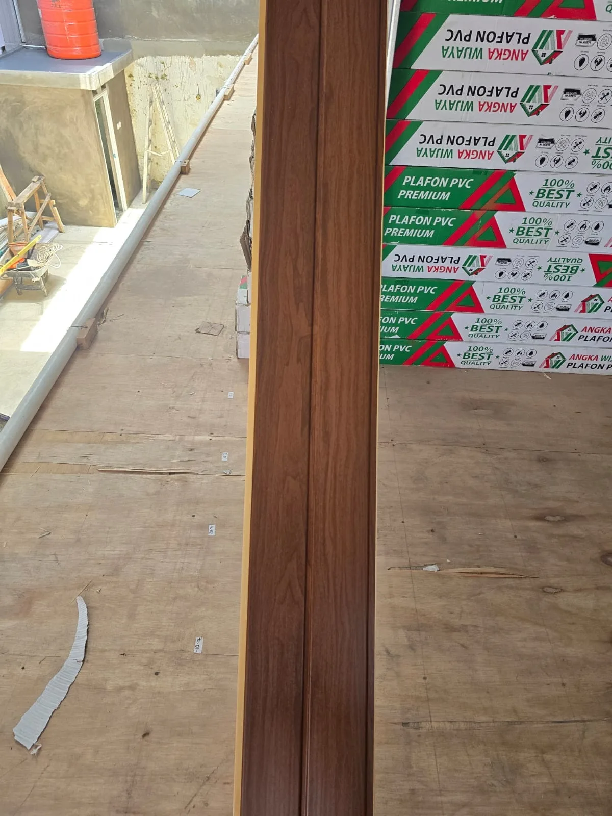 Plafon PVC Plafon PVC Dark Walnut Elegan Makassar